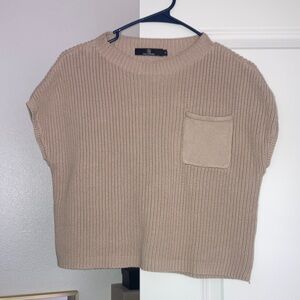 Beige Knit Women's Top